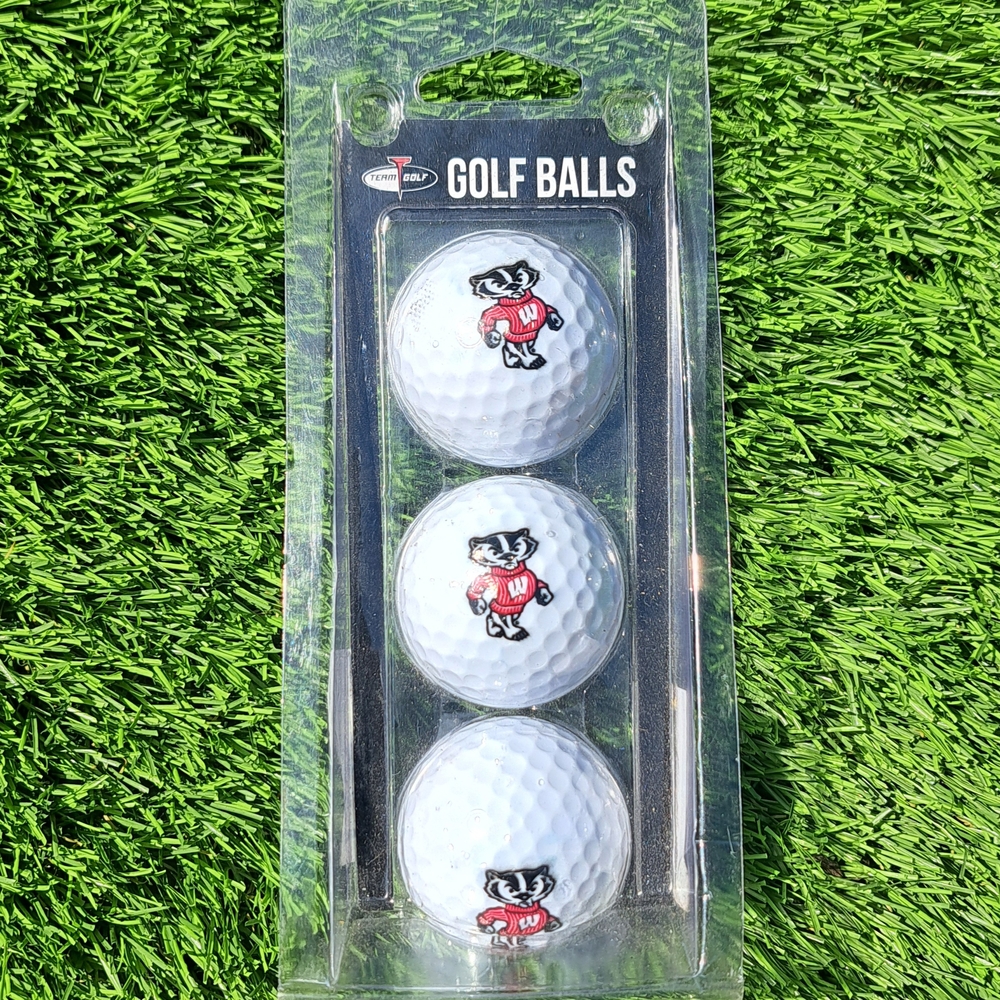 Wisconsin Badgers Pro Grade 3 Pack of  Collectible Golf Balls